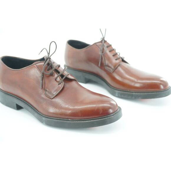 To Boot New York Brown Leather Fiano Plain Toe Oxford Derby SZ 9 NIB $395 main image 4